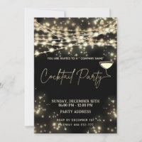 Gold Black String beleuchtet Corporate Cocktail Pa