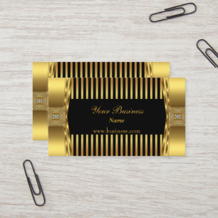 Gold Black Stripe Juwelier Unternehmen Visitenkarte