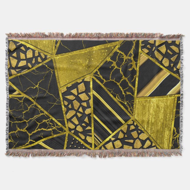 Gold Black Triangle Texusion Decke (Vorderseite)