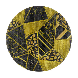 Gold Black Triangle Texusion Schneidebrett