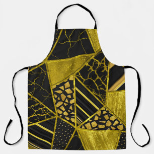 Gold Black Triangle Texusion Schürze