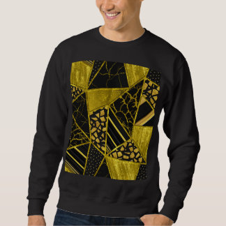 Gold Black Triangle Texusion Sweatshirt