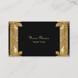 Gold Black Verziert Flor Business Card Visitenkarte