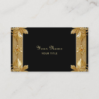 Gold Black Verziert Flor Business Card Visitenkarte