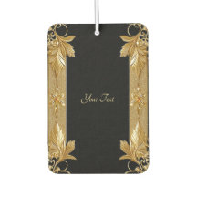Gold Black Verziert Floral Air Freshener