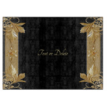 Gold Black Verziert Floral Cutting Board
