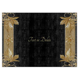 Gold Black Verziert Floral Cutting Board Schneidebrett