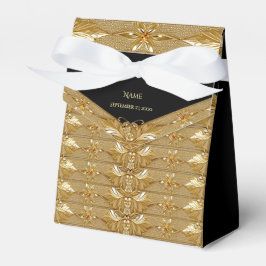 Gold Black Verziert Floral Fevor Box Geschenkschachtel