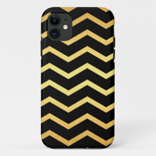 Gold & Black Zig Zag Muster Case-Mate iPhone Hülle