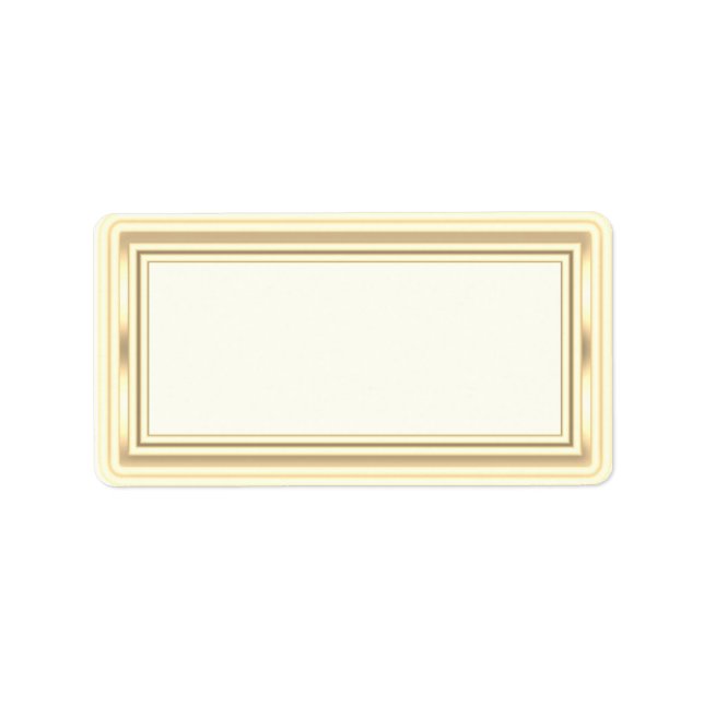 Gold Blank Address Labels Adressaufkleber (Vorne)