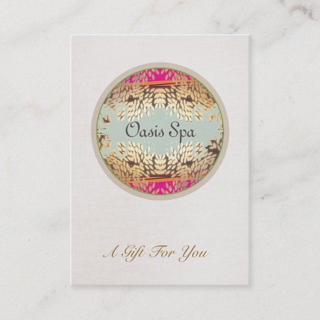 Gold Blätter Beauty Salon und Wellness-Center Gesc Rabattkarte (Vorderseite)