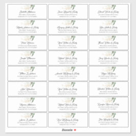 Gold Blätter Grüne Gastnamen Adressenmarken Aufkleber