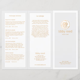 Gold-Blätter Logo Skin Care Wellness-Center TriFol