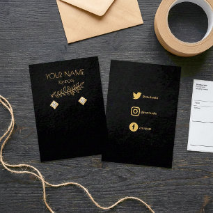 Gold-Blätter, Ohrring-Display-Karte