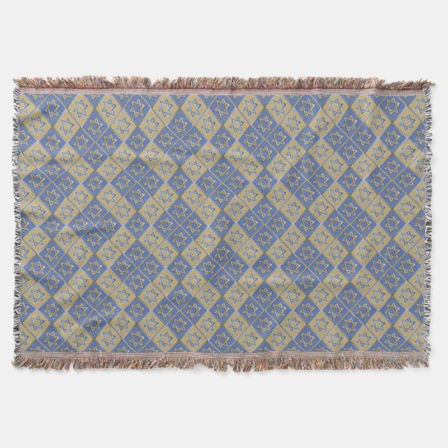 Gold Blau Davidstern-Kunstpaneele Decke (Vorderseite)