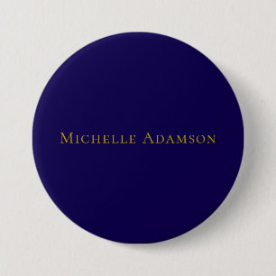 Gold & Blau Farbe Professional Schlicht Modern Button