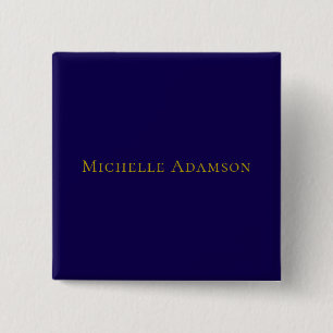 Gold & Blau Farbe Professionell Schlicht Modern Button
