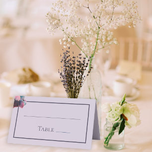 Gold Blau Lavendel Lila Hortensien Hochzeitstisch Platzkarte