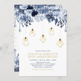 Gold & Blau | Licht, Blumenzwiebeln Einladung