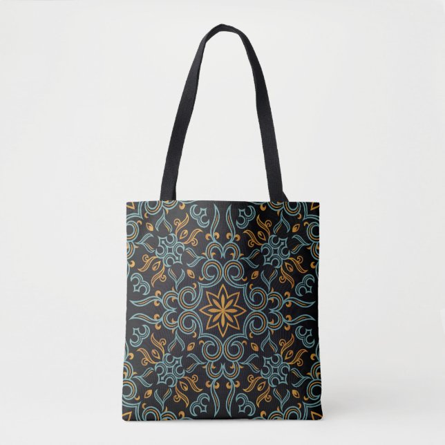Gold & Blau: Ornamental Vintag (Vorderseite)