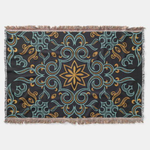 Gold & Blau: Ornamental Vintage Decke
