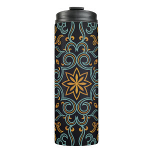 Gold & Blau: Ornamental Vintage Thermosbecher