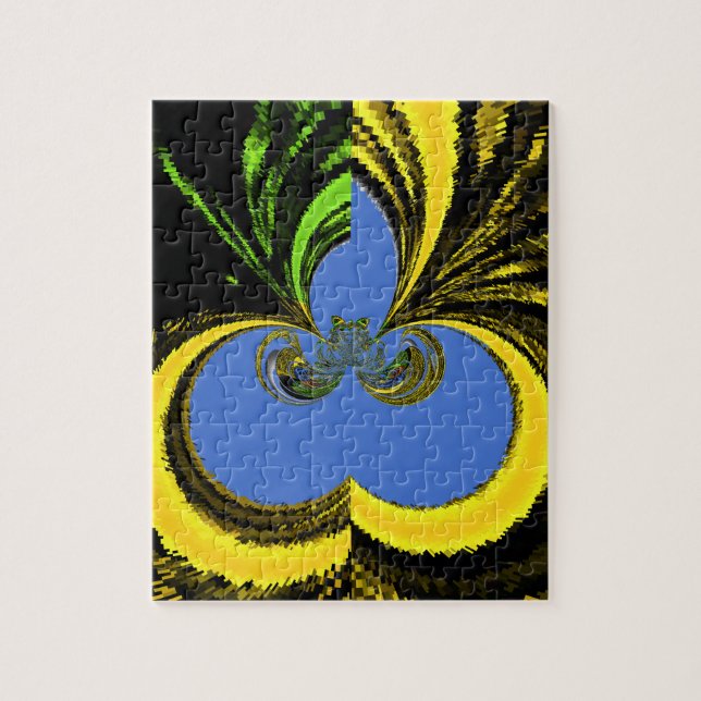 Gold Blau Puzzle (Vertikal)