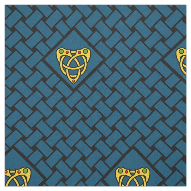 Gold/Blau-/Schwarzwebart, Diamant, keltisches Stoff (Muster)