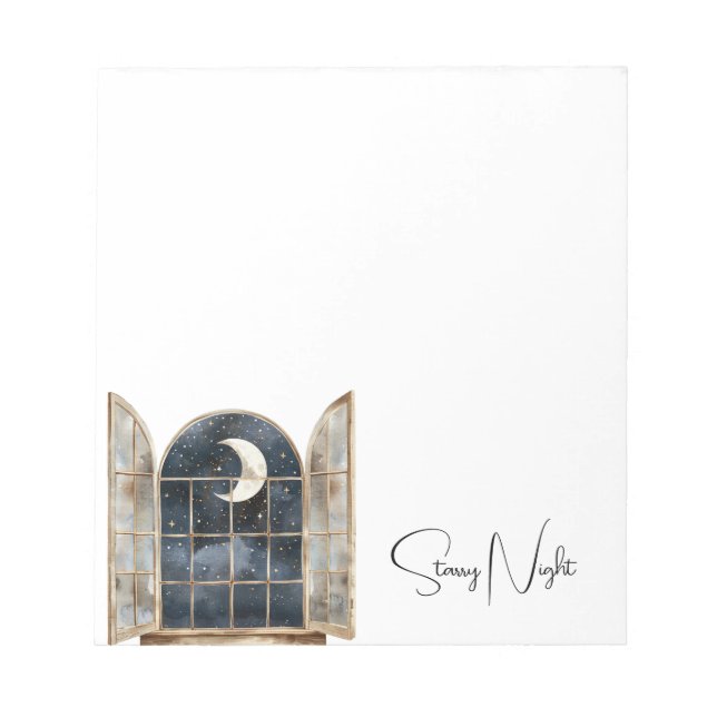 Gold Blau Silber Sterne Notizblock (Vorderseite)