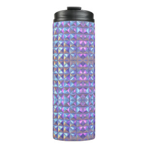 Gold, Blau und Lila Irisierendes Geometrisches 2 Thermosbecher