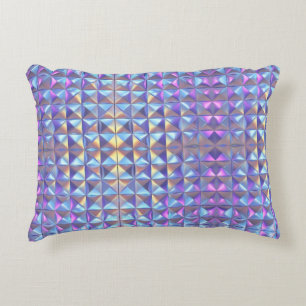 Gold, Blau und Violett Irisierende Geometrische 2 Dekokissen