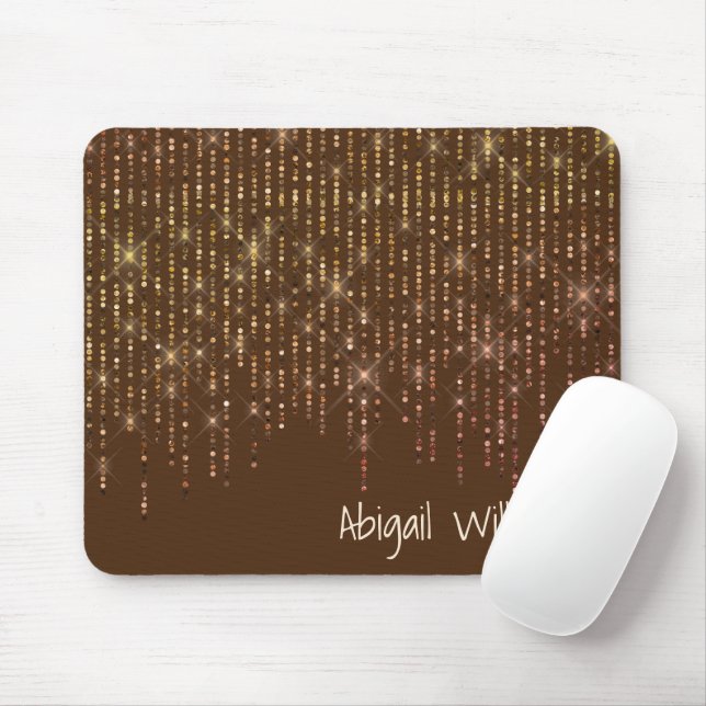 Gold-Blende auf braunen Mousepad (Mit Mouse)