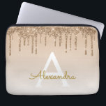Gold Bling | Luxus Funkelnd Glitzer Monogram Laptopschutzhülle<br><div class="desc">Gold Bling Ombre Sparkle und Imitats Dripping Glitzer Girly Modern Monogram First Name and Initial Laptop Case. Bitte kontaktieren Sie den Designer,  um passende Artikel zu erhalten.</div>