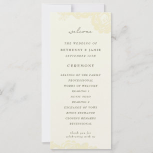 Gold Blooms Hochzeitsprogramm
