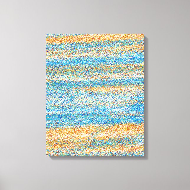 Gold Blue Glitzer Abstrakt Leinwanddruck (Vorderseite)