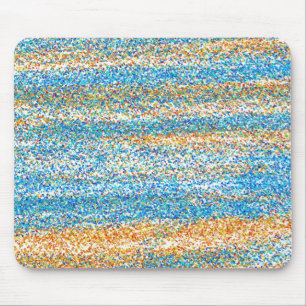 Gold Blue Glitzer Abstrakt Mousepad