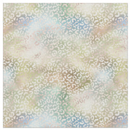Gold Blue Green Leopard Print Stoff