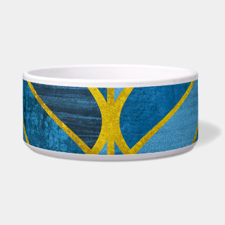 Gold Blue Grunge Muster Napf