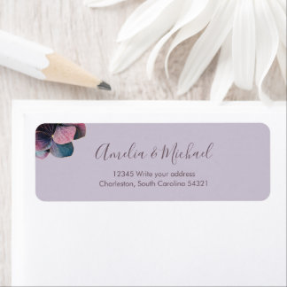 Gold Blue Lavender Lila Hydrangea Return Wedding