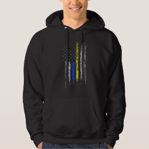 Gold Blue Line 911 Polizei Dispatcher erste Antwor Hoodie