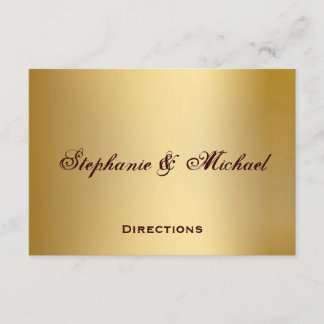 Gold Blue Ocean Wedding Directors Card Begleitkarte