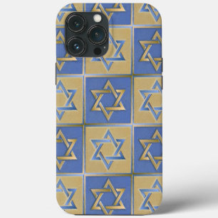 Gold Blue Star of David Art Panels Case-Mate iPhon iPhone Hülle