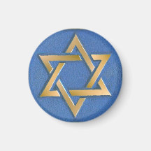 Gold Blue Star von David Art Panel