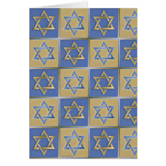 Gold Blue Star von David Art Panels