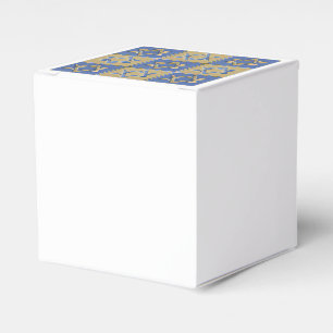 Gold Blue Star von David Art Panels Geschenkschachtel