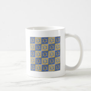 Gold Blue Star von David Art Panels Kaffeetasse