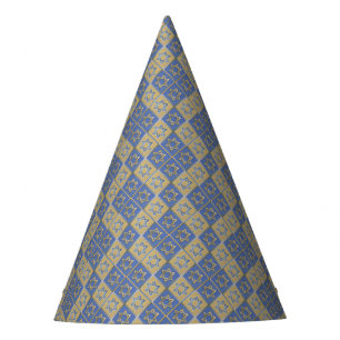 Gold Blue Star von David Art Panels Partyhütchen