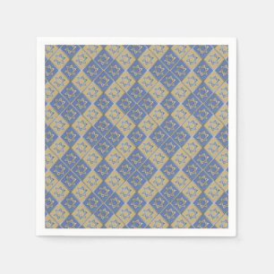 Gold Blue Star von David Art Panels Serviette