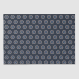 Gold Blue Verziert B Extravagant Damask Monogram Seidenpapier