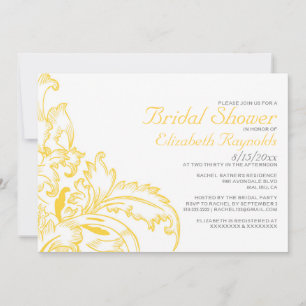 Gold Blüh Bridal Dusche Einladungen